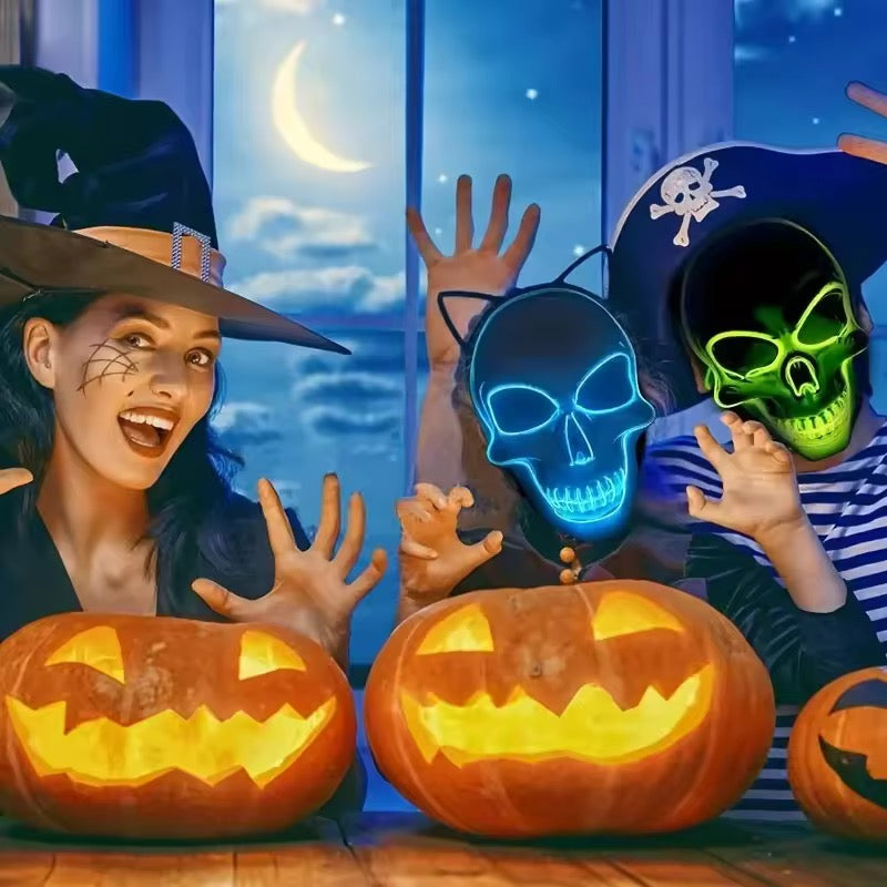 Halloween Party LED Skull Mask