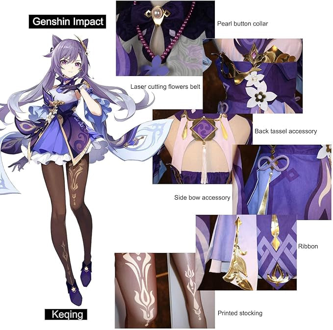 Genshin Impact Keqing Cosplay (IN-STOCK)