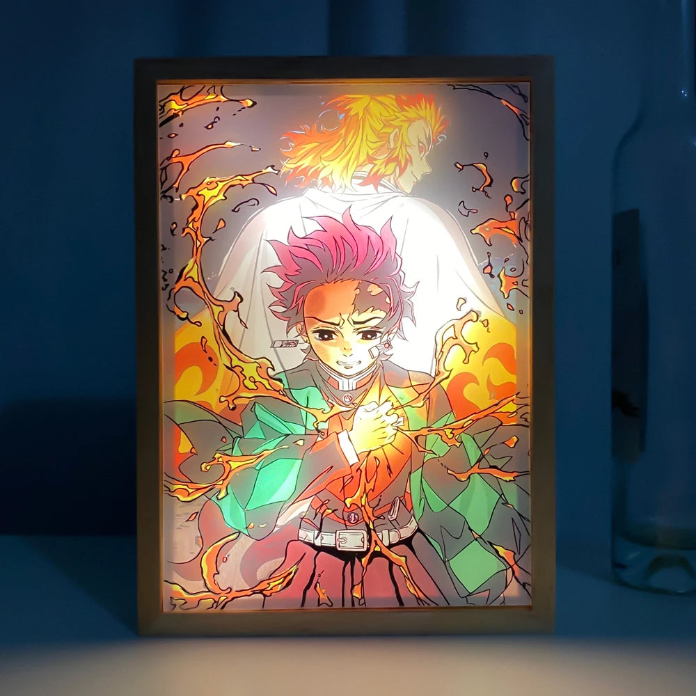 Demon Slayer Multicolor LED Art Design