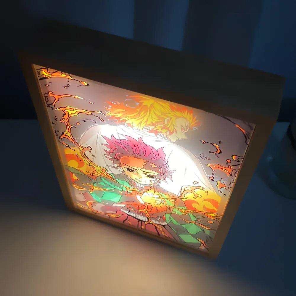 Demon Slayer Multicolor LED Art Design