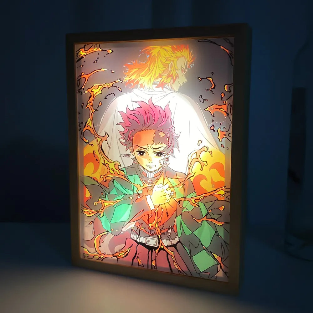 Demon Slayer Multicolor LED Art Design