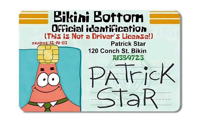 Spongebob Squarepants VISA Card Skin