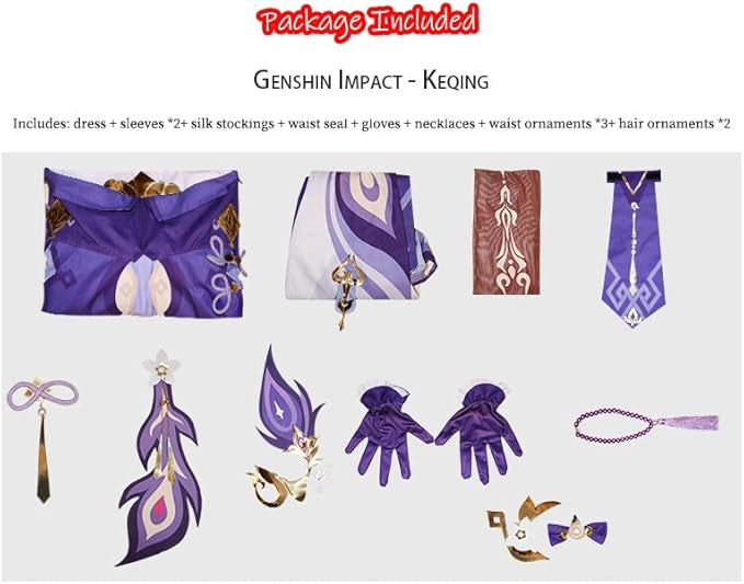 Genshin Impact Keqing Cosplay (IN-STOCK)