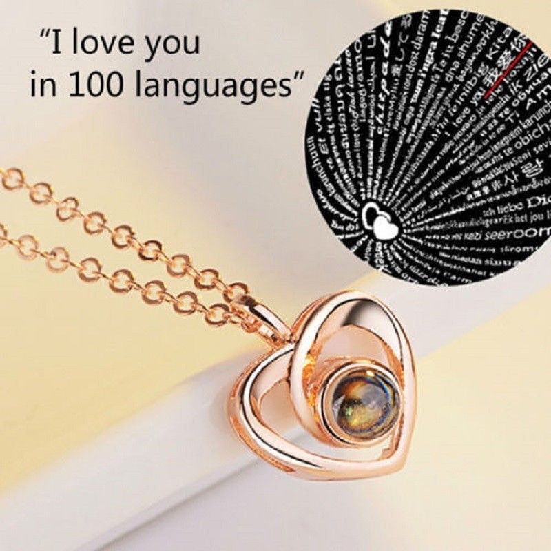 I love You 100 Languages Necklace