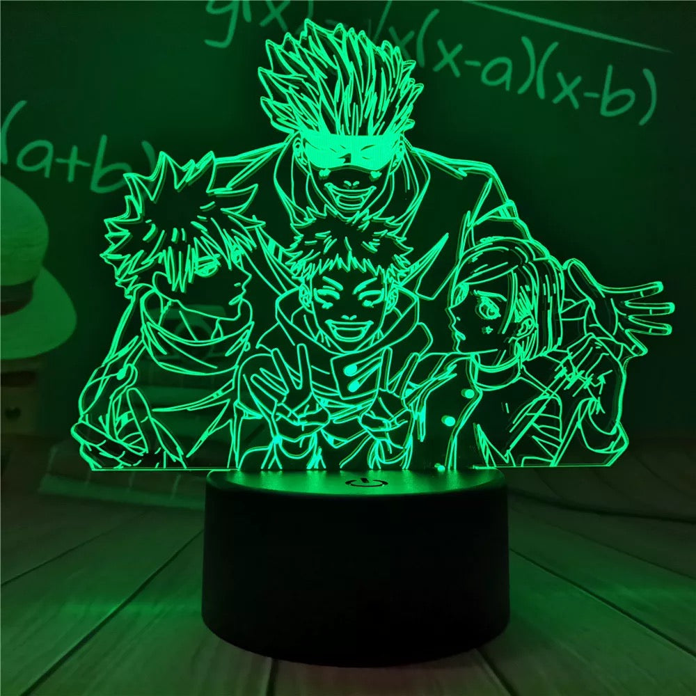 Lámpara 3D Acrílica Jujutsu Kaisen