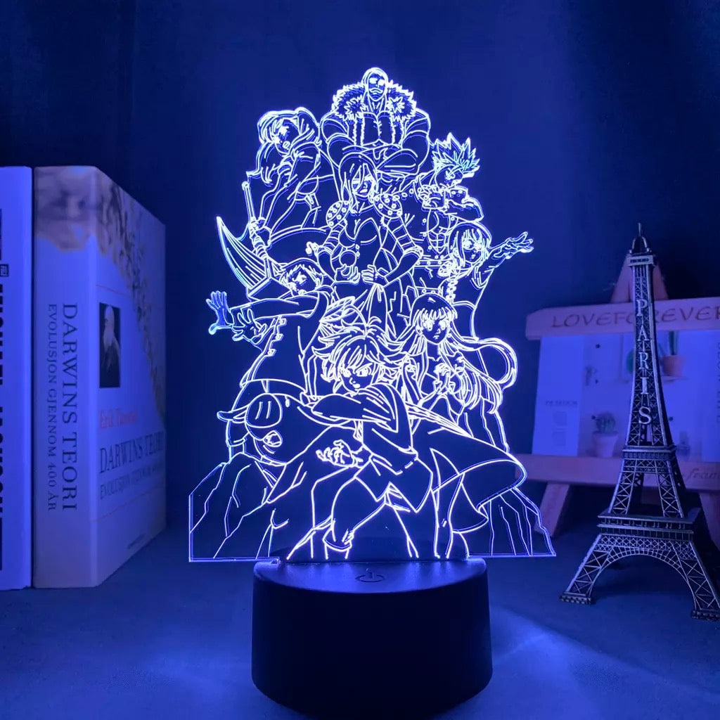 Lámpara 3D Acrílica Siete Pecados Capitales