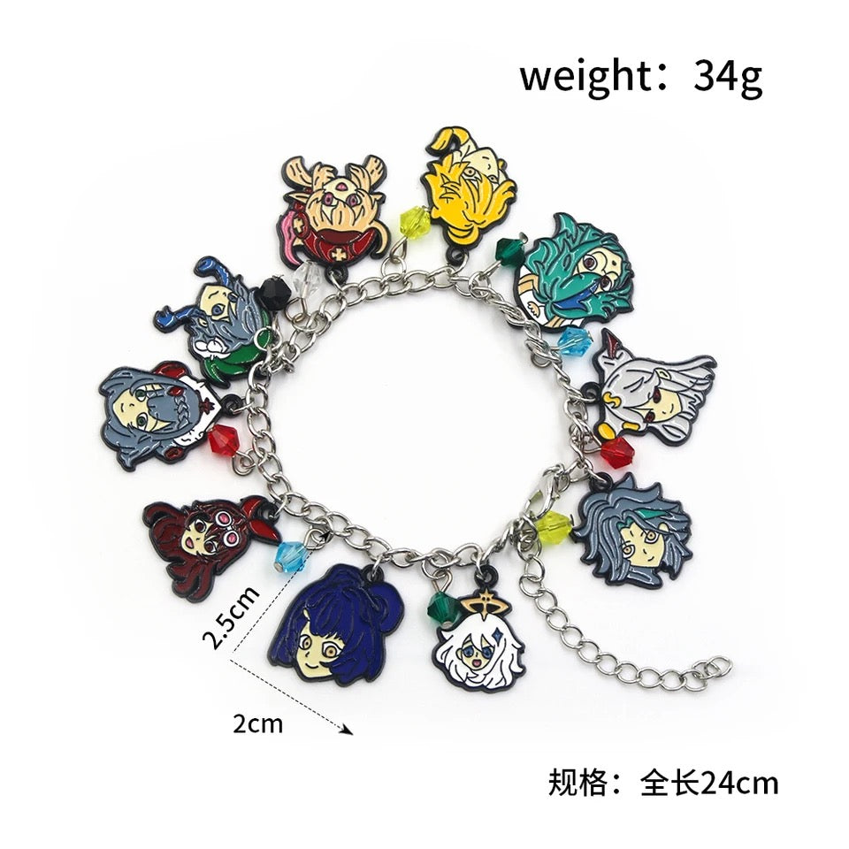 Impacto de Genshin: pulsera con dijes
