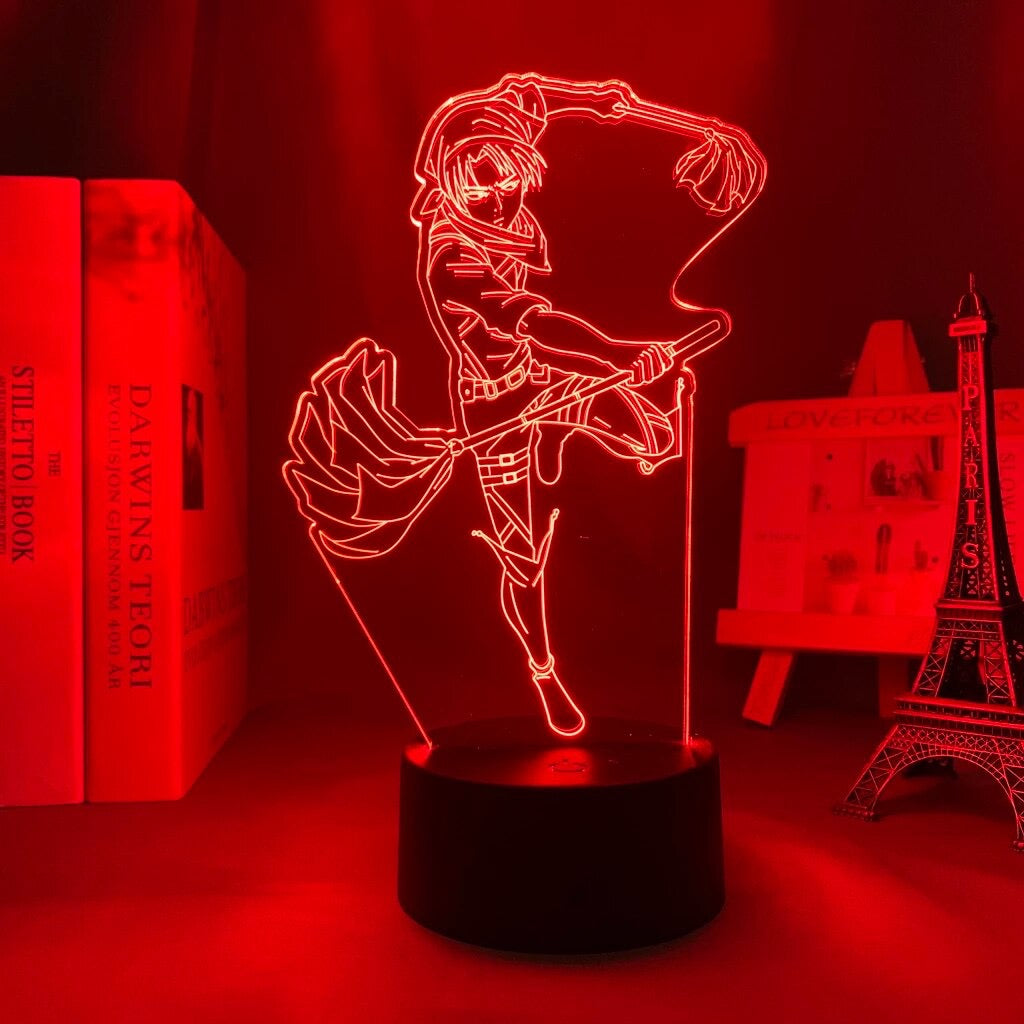 Lámpara acrílica 3D Attack On Titan