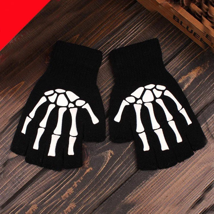 Skeleton Short Gloves