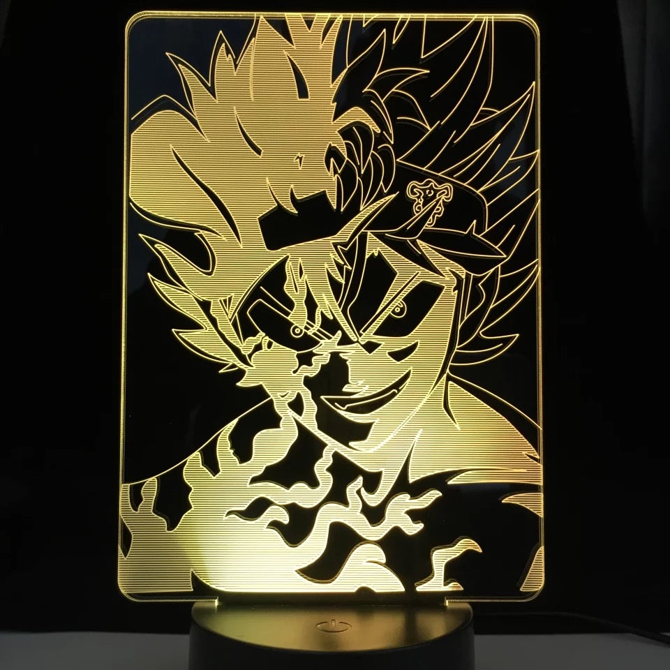 Lámpara 3D Acrílico Trébol Negro