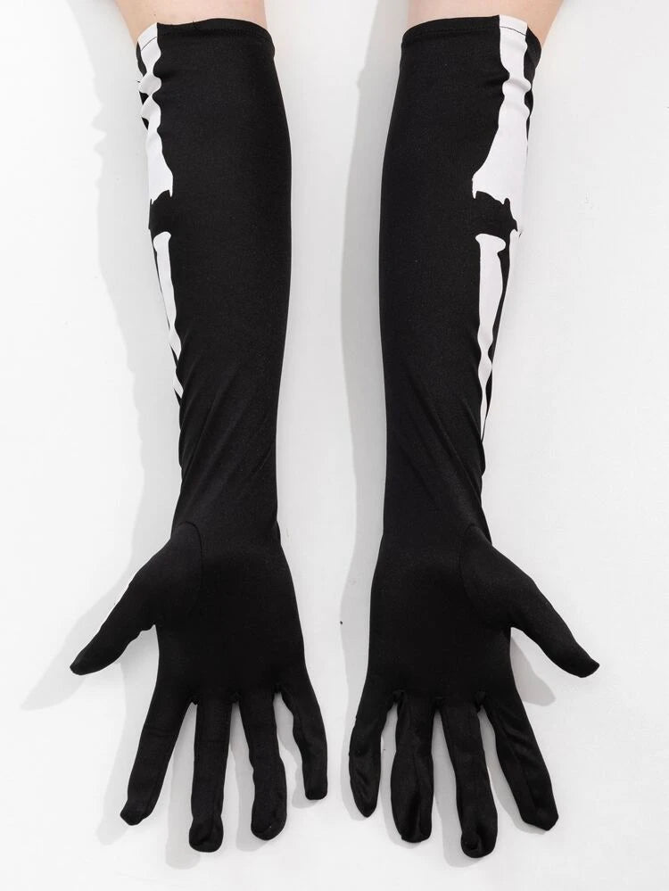 Skeleton Long Gloves