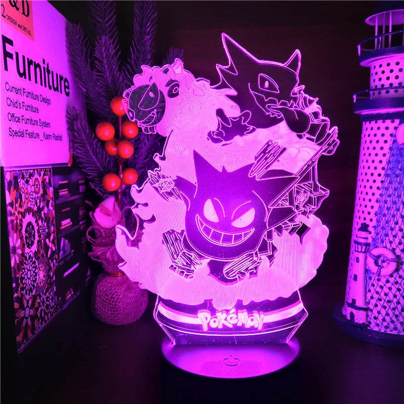 Lámpara 3D Acrílica Pokémon