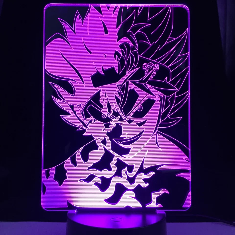 Lámpara 3D Acrílico Trébol Negro