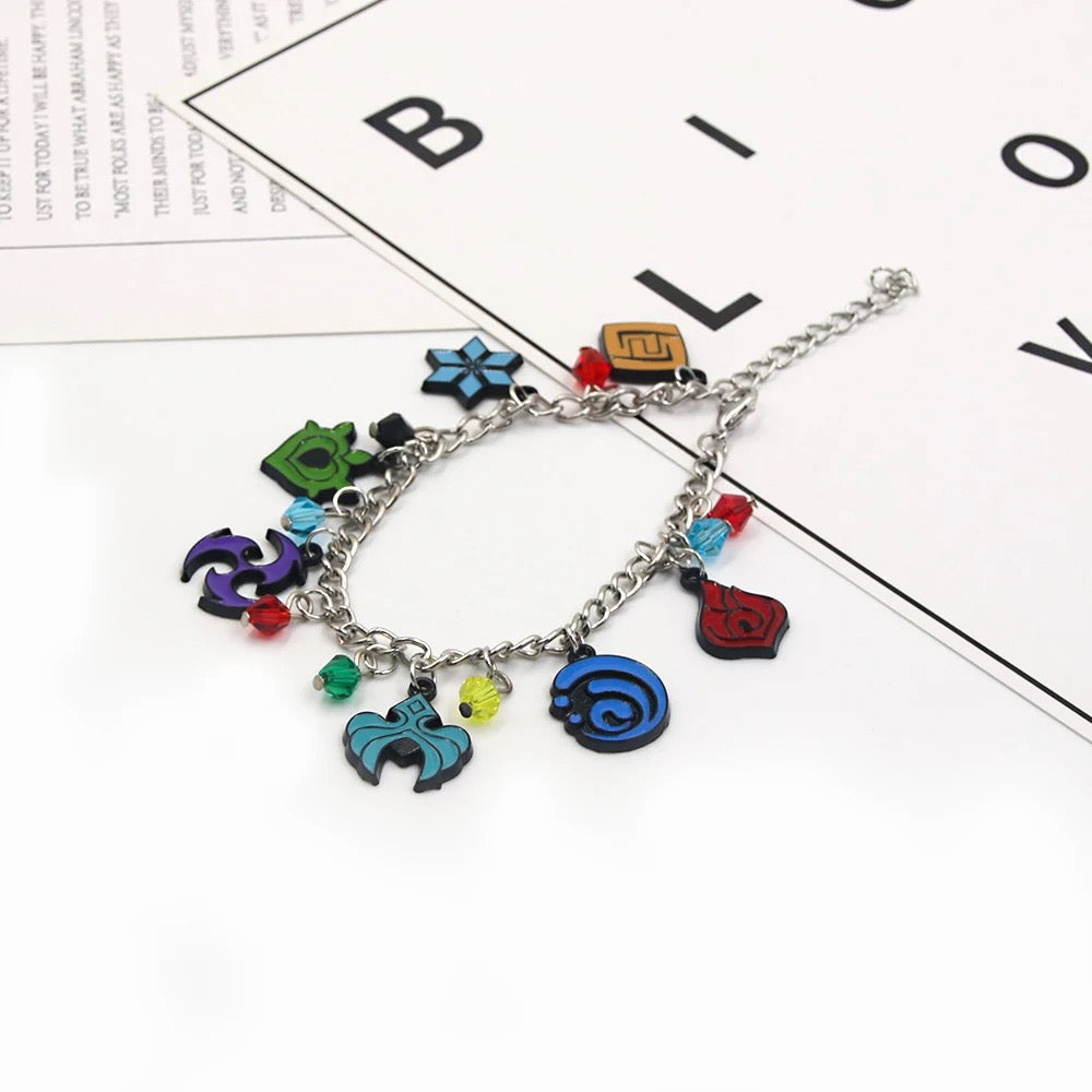 Impacto de Genshin: pulsera con dijes