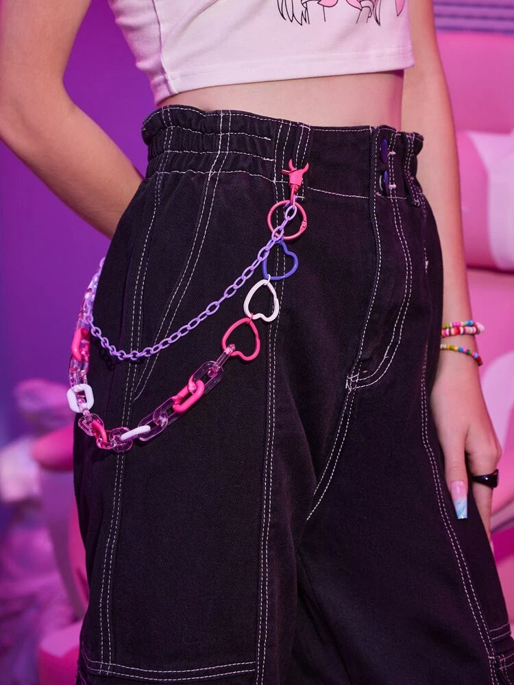 Cadena de pantalones de corazón