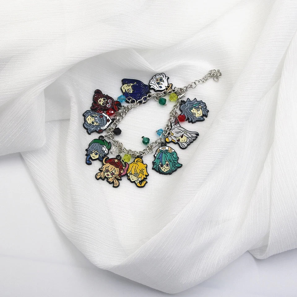 Impacto de Genshin: pulsera con dijes