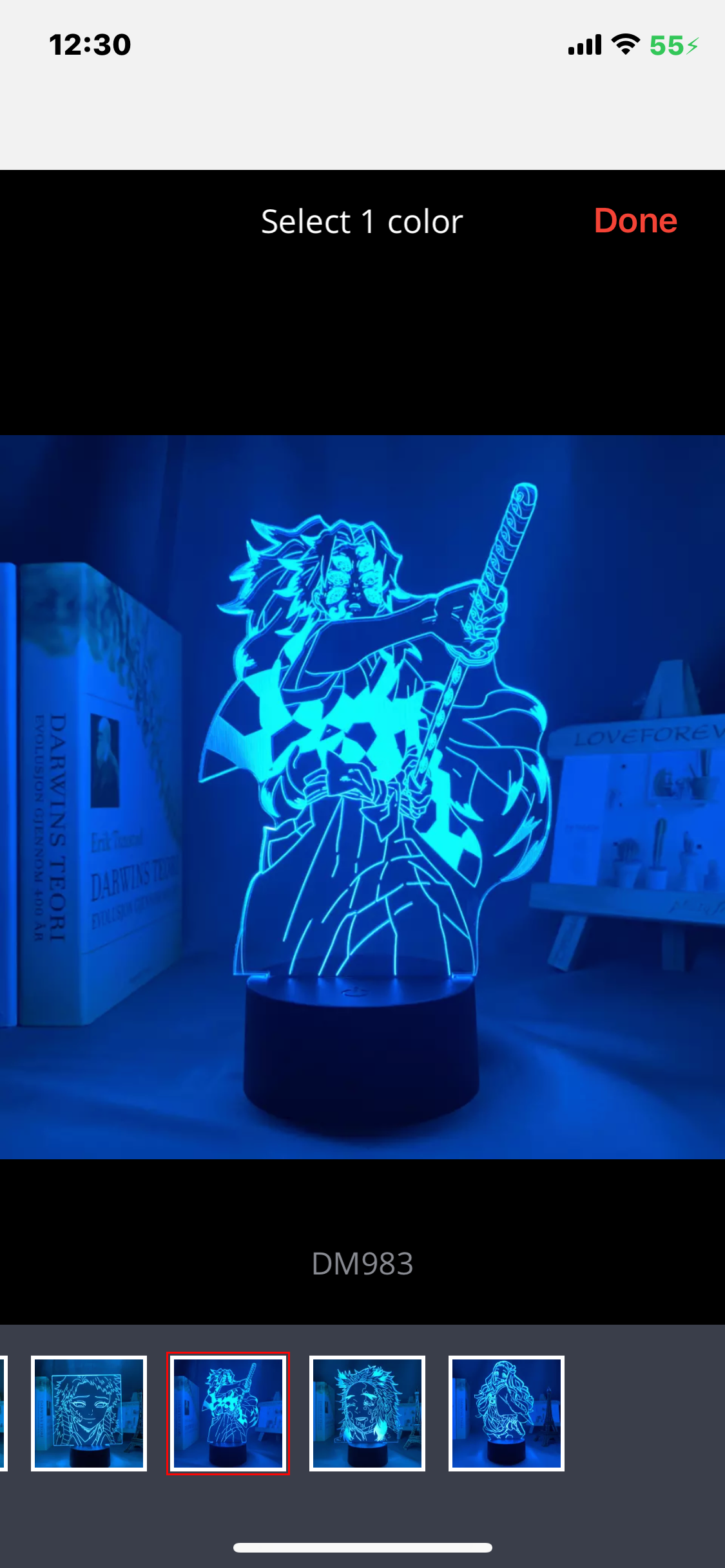 Lámpara 3D acrílica Demon Slayer