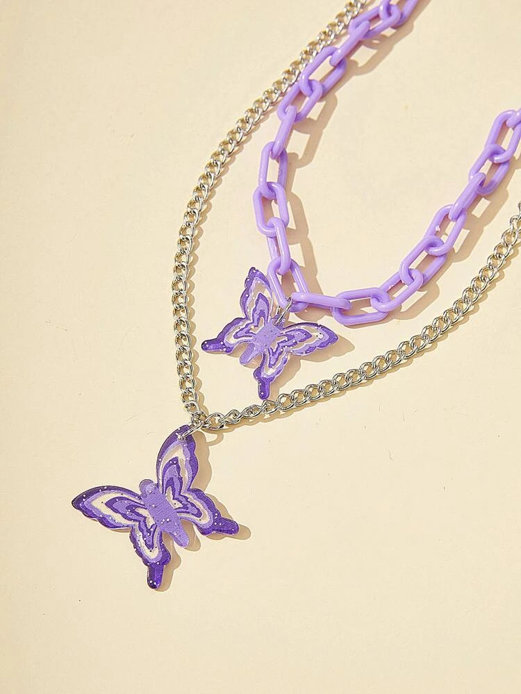 Collar de mariposa