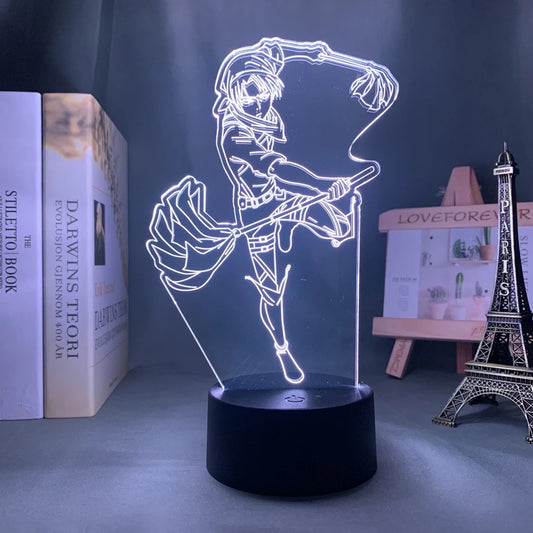 Lámpara acrílica 3D Attack On Titan