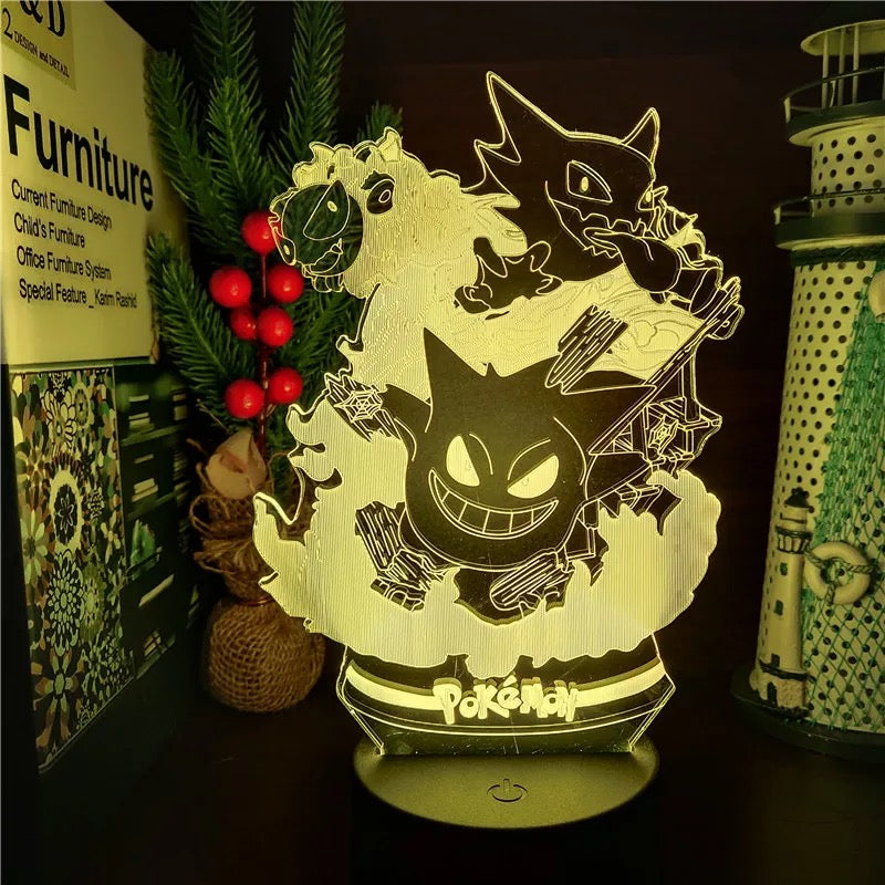 Lámpara 3D Acrílica Pokémon