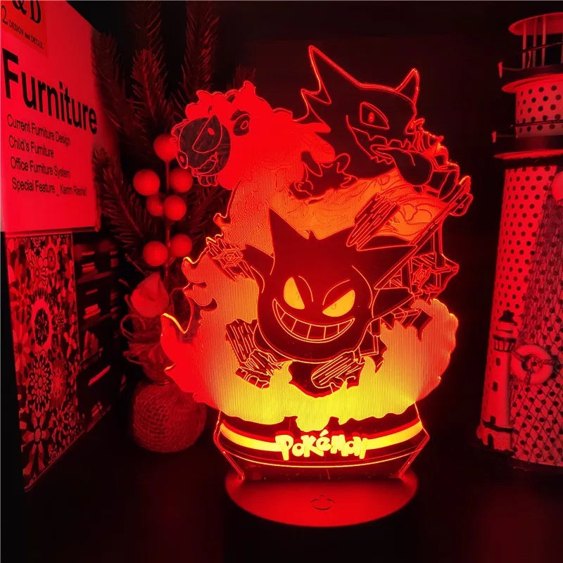 Lámpara 3D Acrílica Pokémon