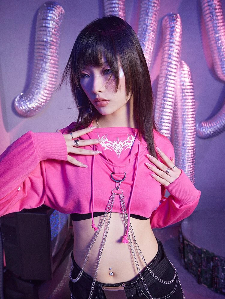 Crop Chains Hoodie