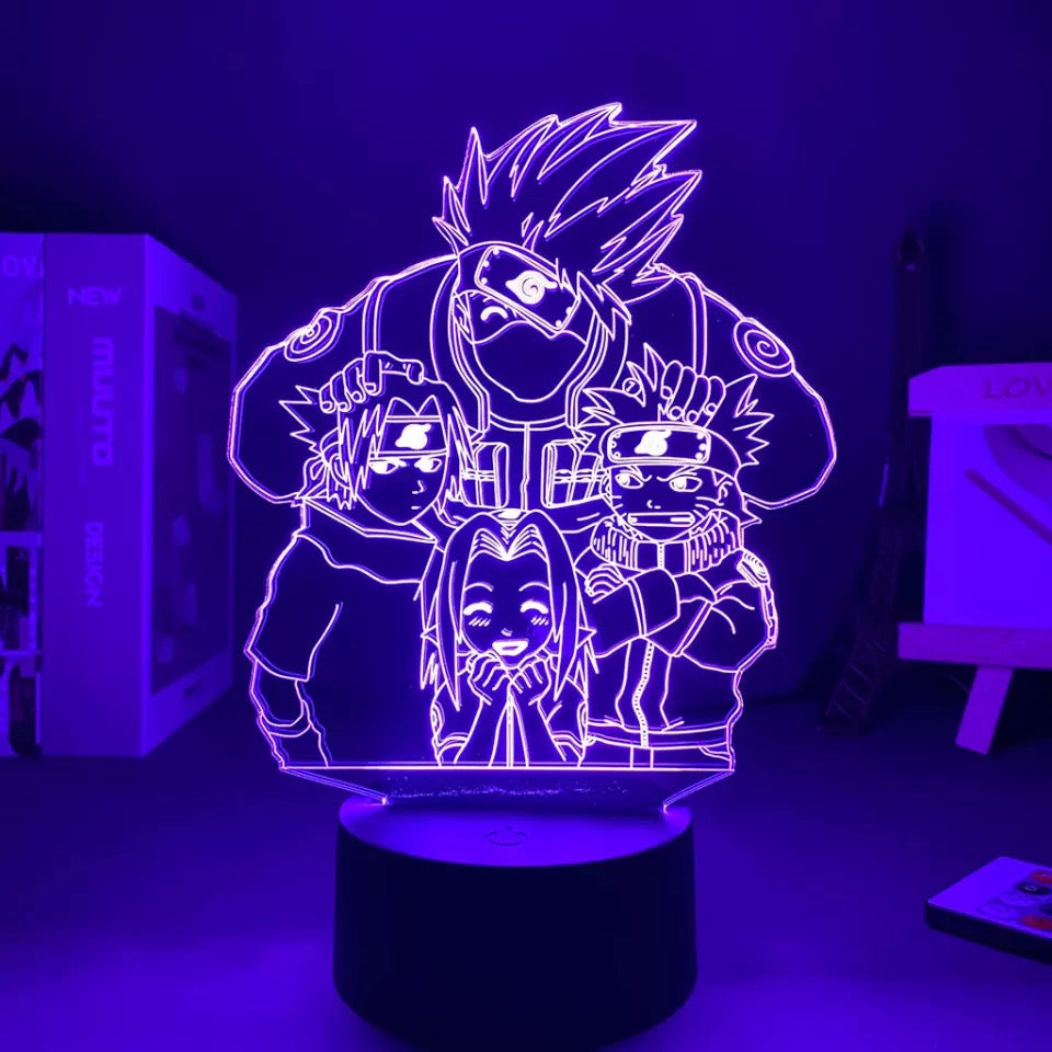 Lámpara 3D Acrílica Naruto