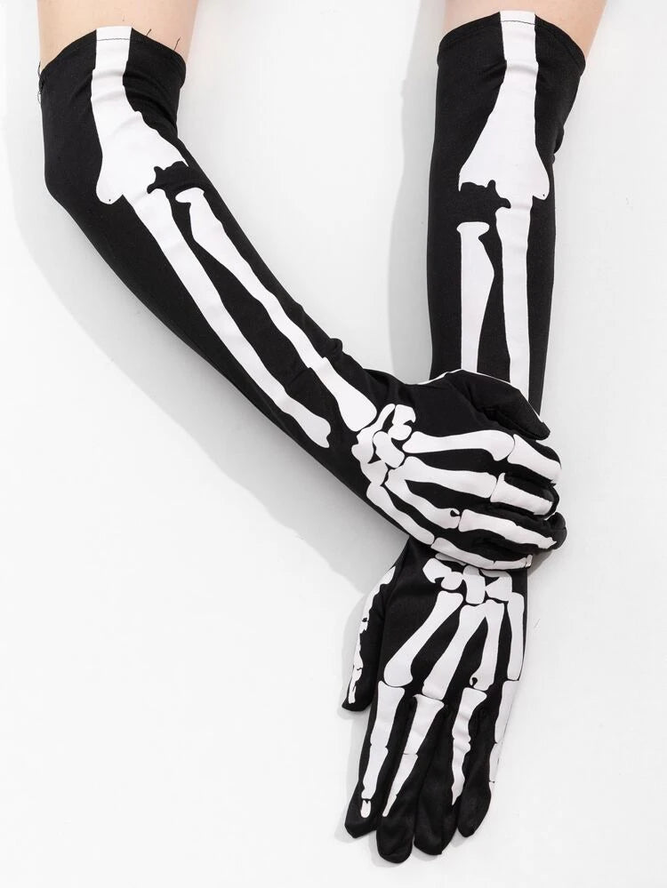 Skeleton Long Gloves