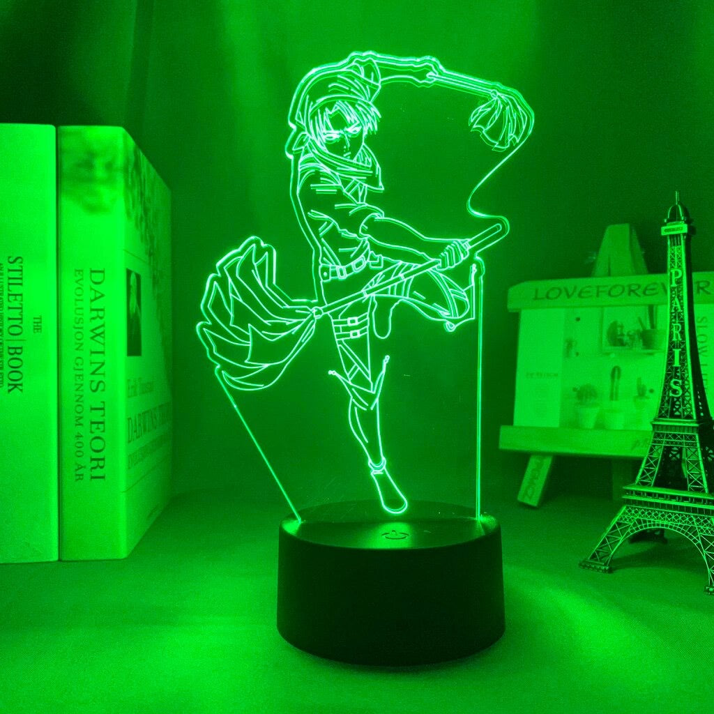Lámpara acrílica 3D Attack On Titan