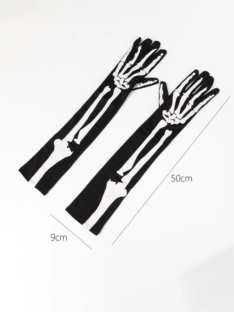 Skeleton Long Gloves