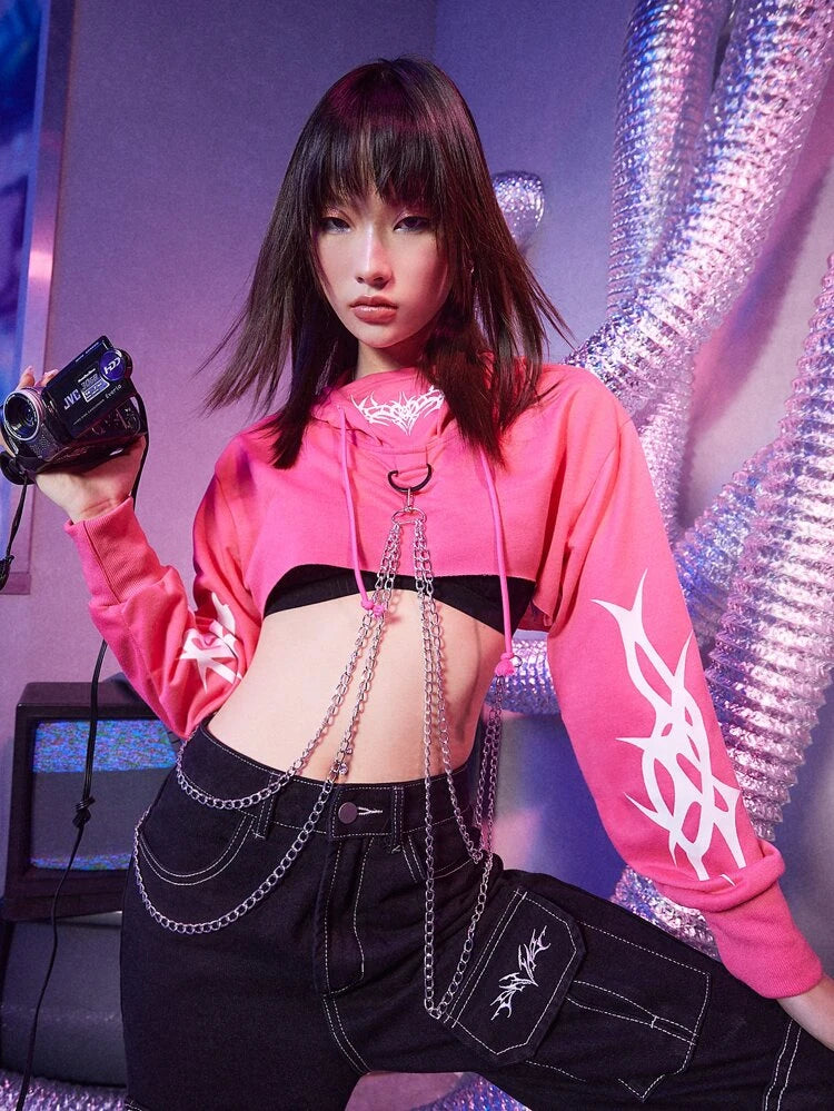 Crop Chains Hoodie