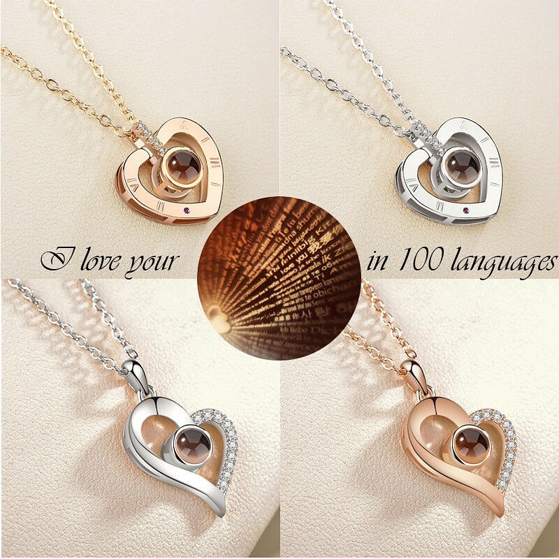 I love You 100 Languages Necklace