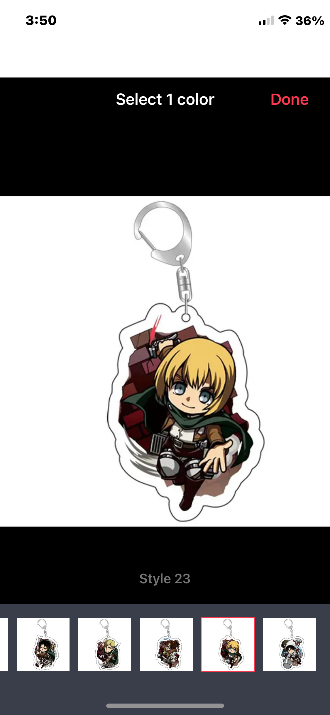 Attack on Titan Keychain
