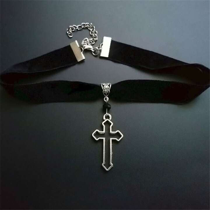 Black Cross Choker