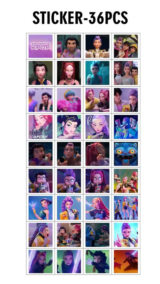 K-Pop Demon Hunters Card + Sticker Set