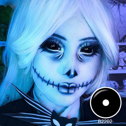 Black Cosplay Full Sclera Contact Lenses