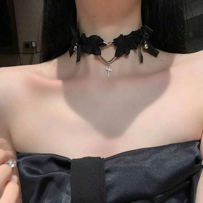 Black Lace Thigh Collar / Choker