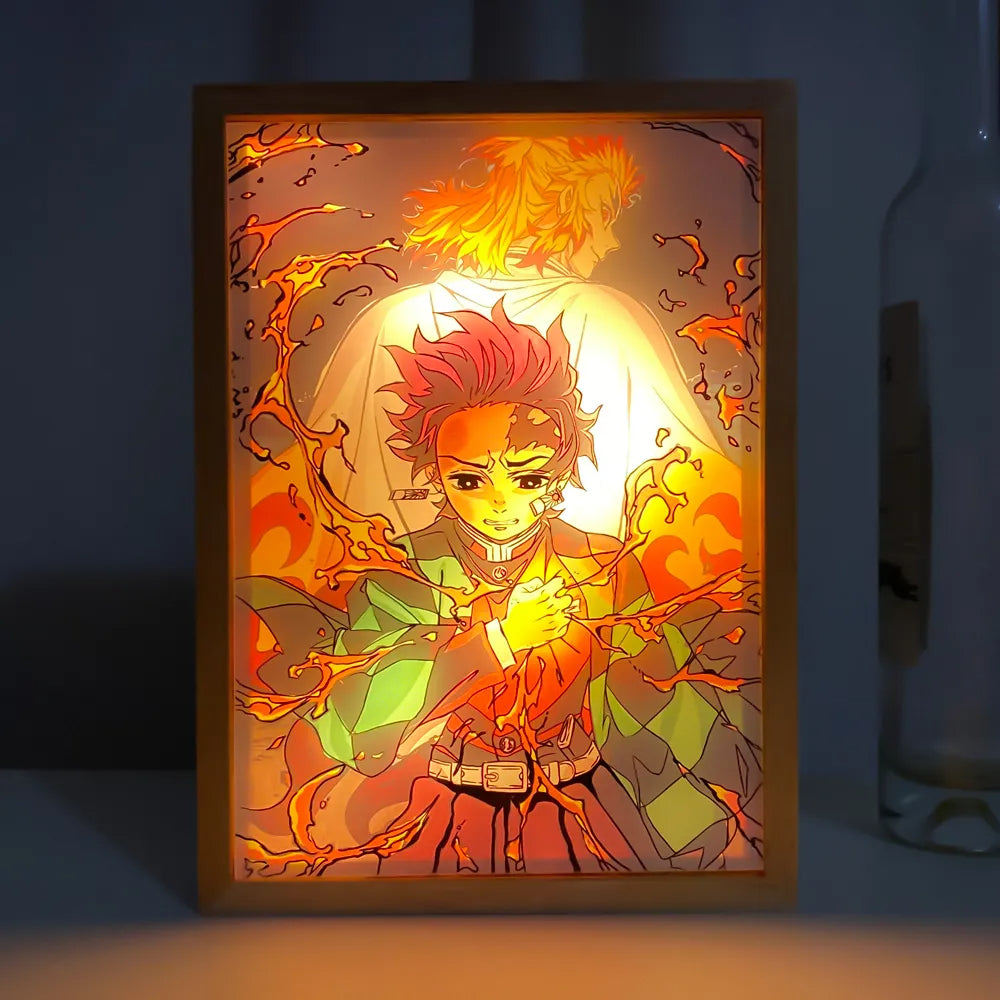 Diseño artístico LED multicolor de Demon Slayer