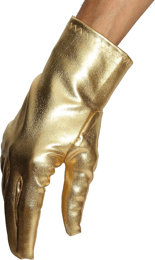 Shiny Metallic Gold Gloves