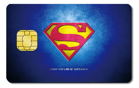 Diseño de tarjeta VISA de Superman