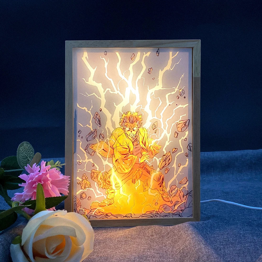 Demon Slayer Multicolor LED Art Design