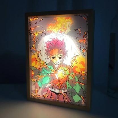 Diseño artístico LED multicolor de Demon Slayer