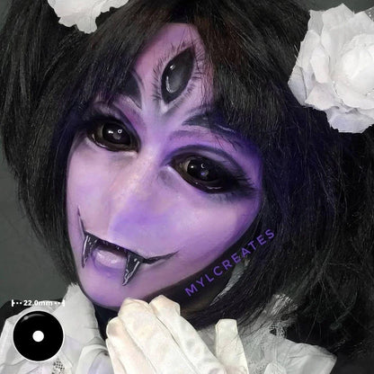 Black Cosplay Full Sclera Contact Lenses