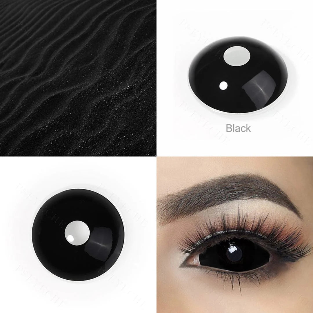 Black Cosplay Full Sclera Contact Lenses