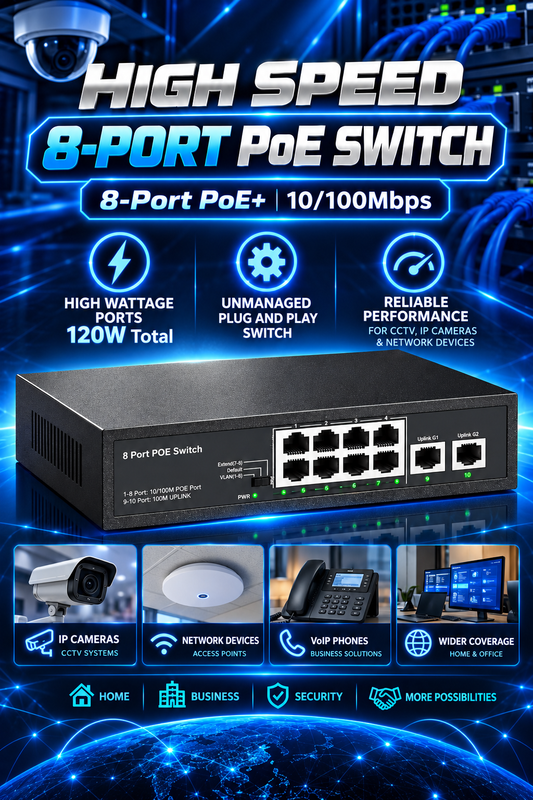 Network 8-Port PoE+ Switch
