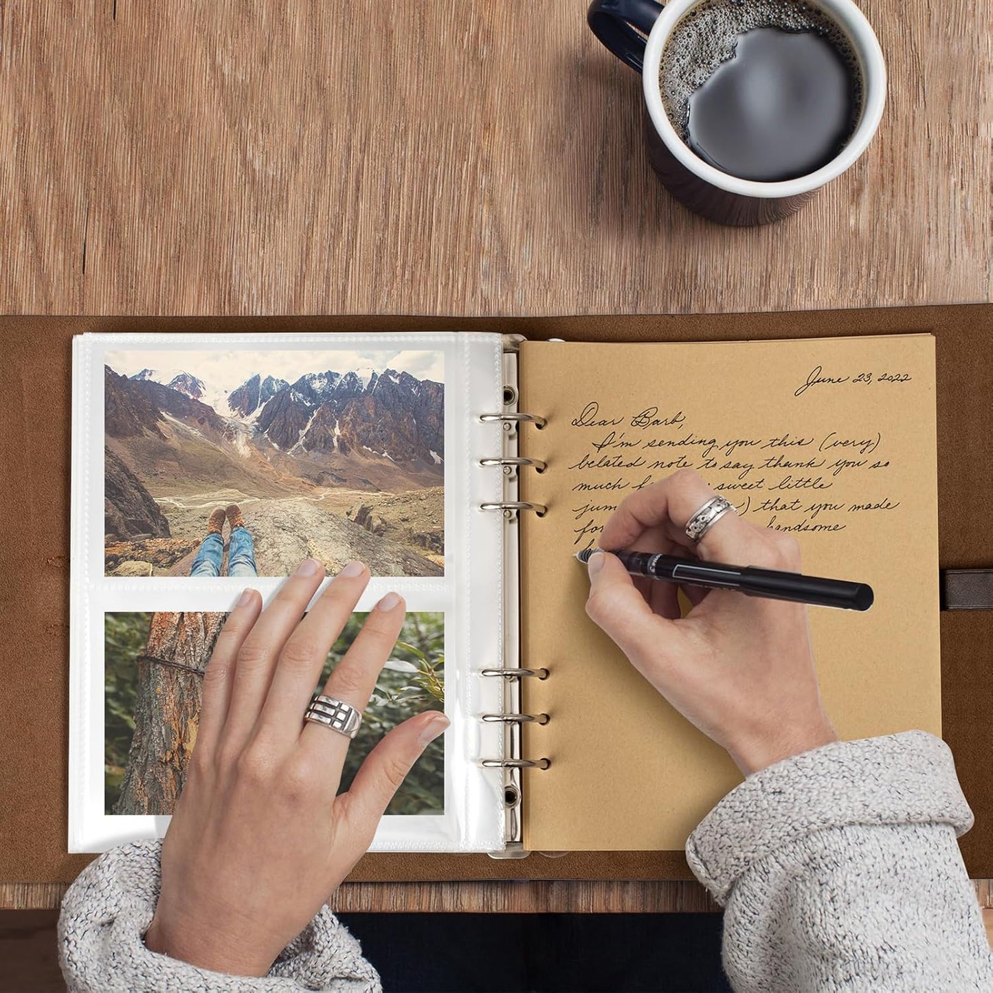 Leather Photo Album Travel Book