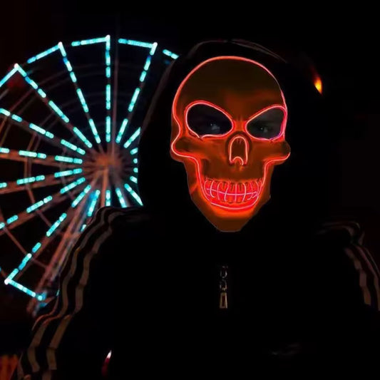 Halloween Party LED Skull Mask