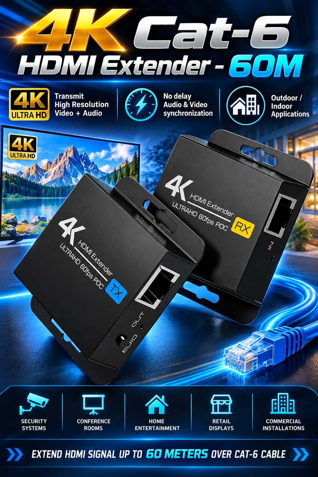 HDMI Extender - 60 Meter