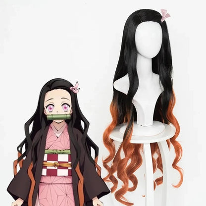 Peluca de cosplay Demon Slayer Nezuko