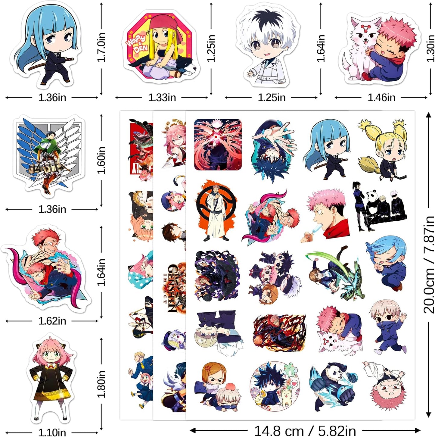 Anime Sticker Sheets